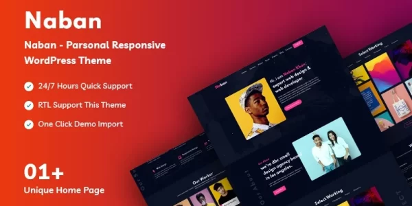 Naban Personal Responsive WordPress Theme 1.0.0 GPL Theme