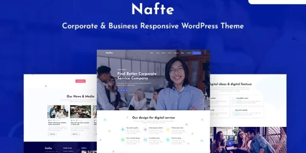 Nafte Corporate Business WordPress Theme 1.0.0 GPL Theme