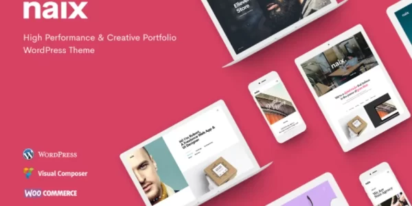 Naix Creative Portfolio WordPress Theme 1.4.9 GPL Theme
