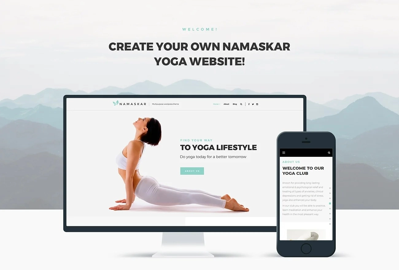 Namaskar Yoga WordPress Theme 1.0.0 GPL Theme