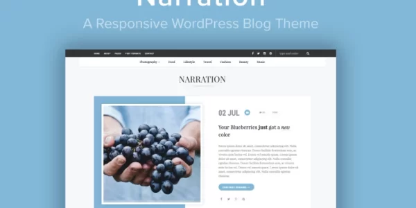 Narration A Responsive WordPress Blog Theme 1.9 GPL Theme