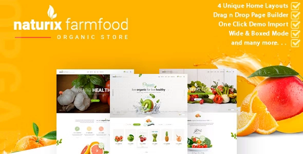 Naturix Organic Store Woocommerce Theme with Drag n Drop Page Builder 2.5.2 GPL Theme