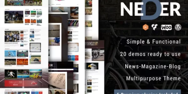 Neder WordPress News Magazine and Blog Theme 1.0 GPL Theme