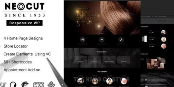 Neo Salon | Barber Shop WordPress Theme 3.4 GPL Theme