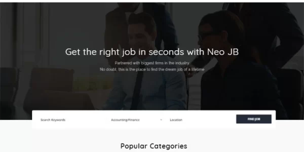 NeoJB Modern Job Board WordPress Elementor Theme WordPress Theme 1.1.4 GPL Theme