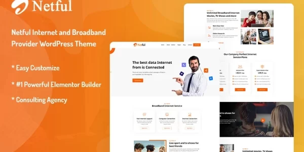Netful Internet and Broadband Provider WordPress Theme 1.0.0 GPL Theme