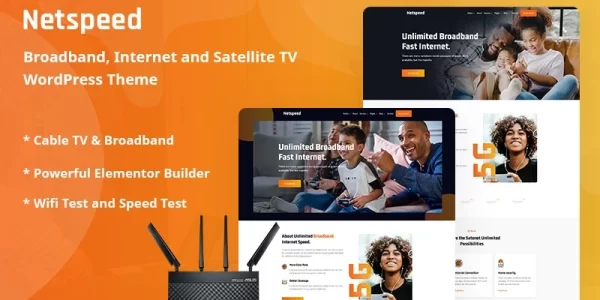 Netspeed Broadband, Internet and Satellite Responsive WordPress Theme 1.0.0 GPL Theme