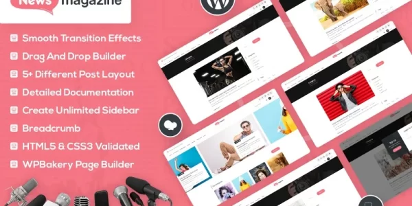 News Magazine Photography Blog WordPress Theme 1.0.0 GPL Theme