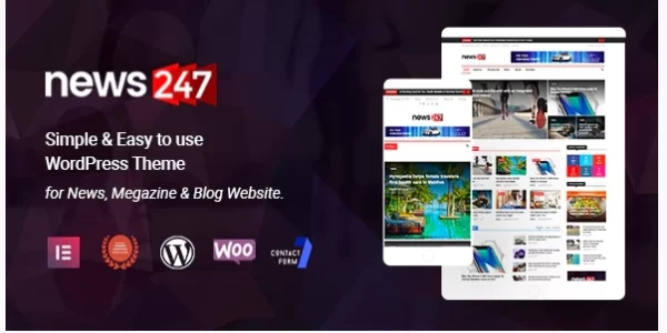 News247 News Magazine WordPress Theme 2.2 GPL Theme