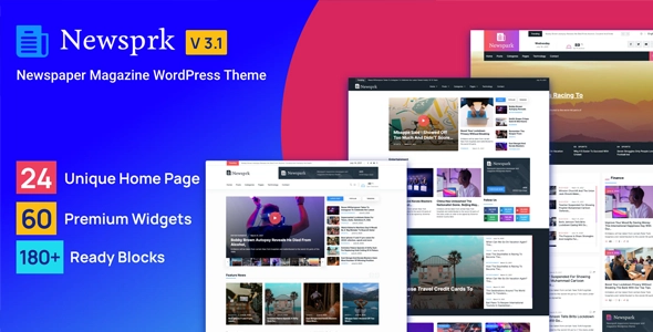 Newsprk Newspaper WordPress Theme 6.1.0 GPL Theme