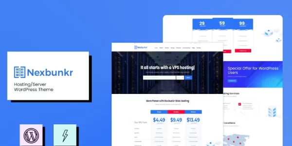Nexbunker Hosting/Server WordPress Theme + WHMCS 1.5 GPL Theme