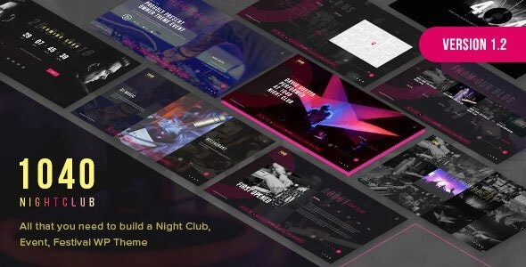 Night Club DJ, Music Festival WordPress Theme 1.2 GPL Theme