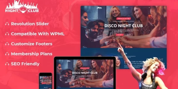 Night Club Party WordPress Theme 1.0.0 GPL Theme