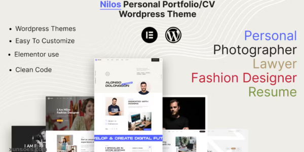 Nilos Personal Portfolio WordPress Theme 1.0 GPL Theme