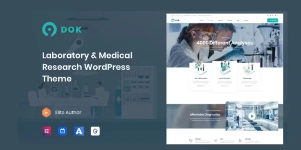 Ninedok Laboratory Research WordPress Theme 1.1.4 GPL Theme