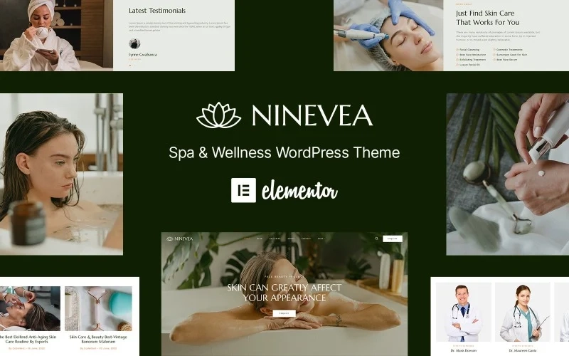 Ninevea Spa Massage Salon Beauty WordPress Theme 1.0.0 GPL Theme