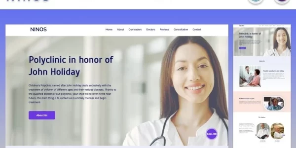 Ninos Multipurpose Medical Landing page Elementor WordPress Theme 2.2 GPL Theme