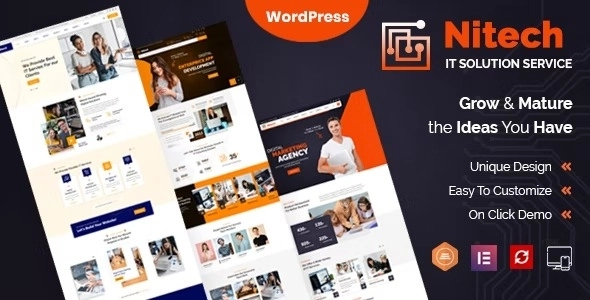Nitech Agency Technology Services WordPress Theme 1.4 GPL Theme