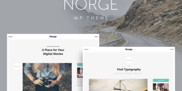Norge Responsive Blog WordPress Theme 1.9 GPL Theme
