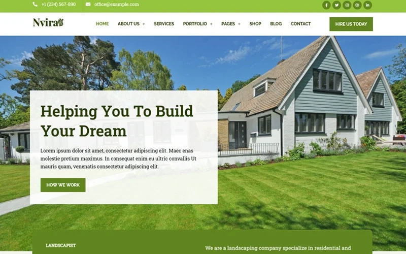 Nvira Gardening and Landscaping Services with WordPress Elementor Theme WordPress Theme 1.0 GPL Theme