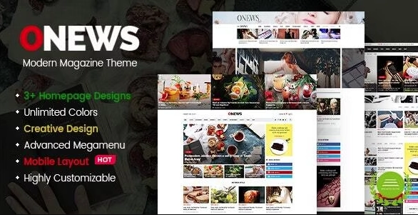 ONews Modern Newspaper Magazine Theme WordPress (Mobile Layout Ready) 1.1.3 GPL Theme