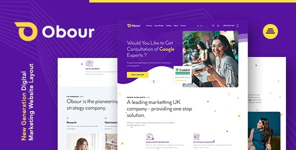 Obour | Digital Marketing Agency WordPress Theme 1.2.0 GPL Theme