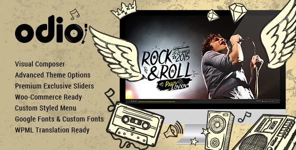 Odio Music WP Theme For Bands, Clubs, and Musicians 5.5 GPL Theme