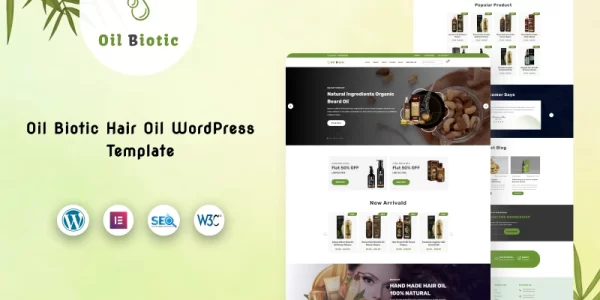 Oilbiotic Hair Oil WordPress Theme WordPress Theme 1.0.0 GPL Theme
