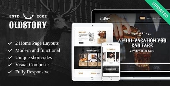 OldStory Whisky Bar | Pub | Restaurant WordPress Theme 1.8 GPL Theme