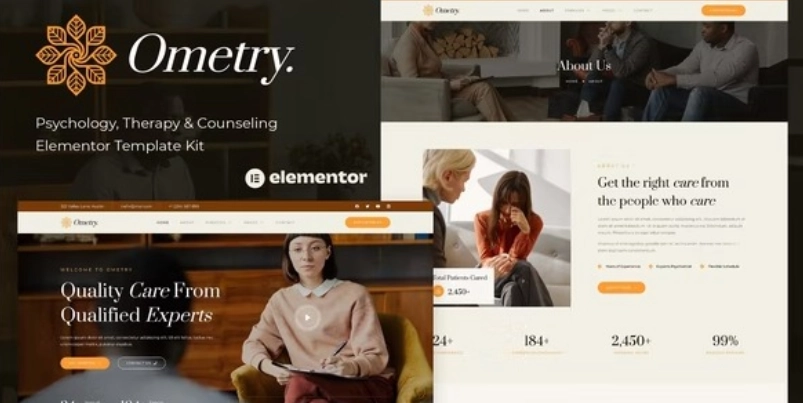 Ometry Psychology Therapy Counseling Elementor Template Kit 1.0.0 GPL Theme