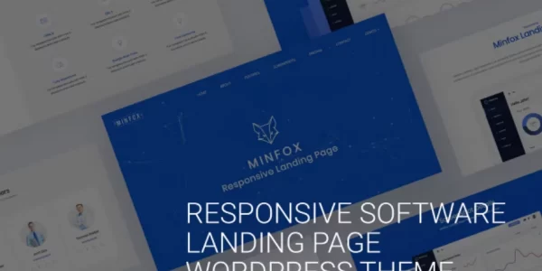 One page WordPress Theme Minfox 1.5.2 GPL Theme