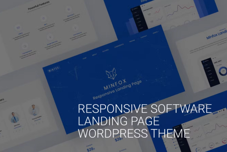 One page WordPress Theme Minfox 1.5.2 GPL Theme