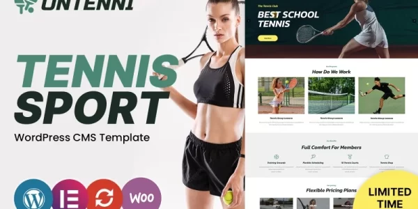 Ontenni Tennis Club Sports WordPress Theme 1.0.0 GPL Theme