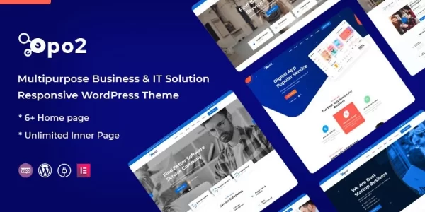 Opo2 Multipurpose Business and It Solution WordPress Theme 1.0.1 GPL Theme