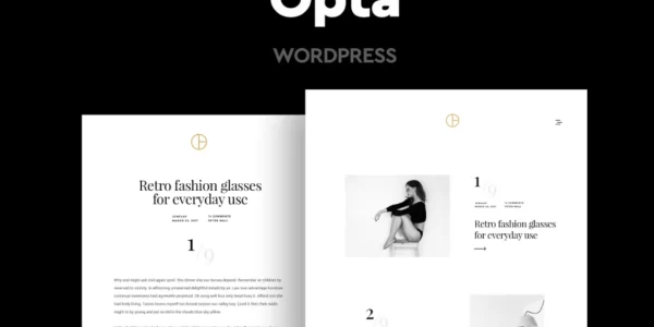 Opta Minimal Portfolio and Photography Theme 1.6 GPL Theme
