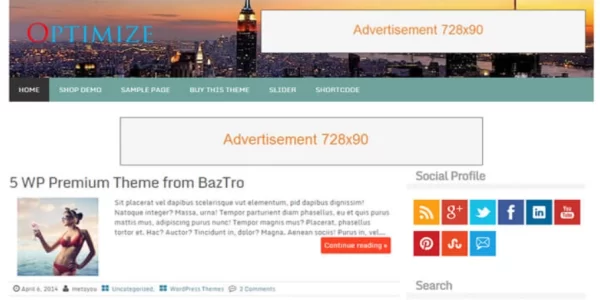 Optimize Pro WP Theme by insertcart 3.2 GPL Theme