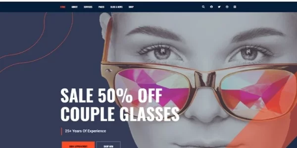 Optymus | Optic Glasses Store WordPress Theme 1.1.0 GPL Theme