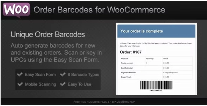 Order Barcodes for WooCommerce 2.9 GPL Plugins
