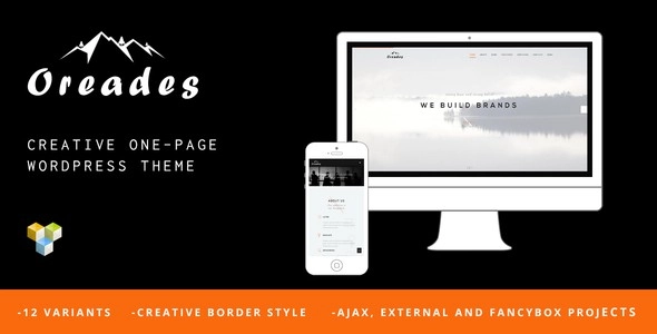 Oreades Creative One-Page WordPress Theme 1.4.0 GPL Theme