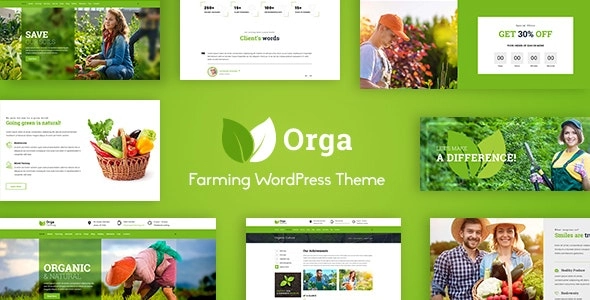Orga Organic Farm Agriculture WordPress 2.0 GPL Theme