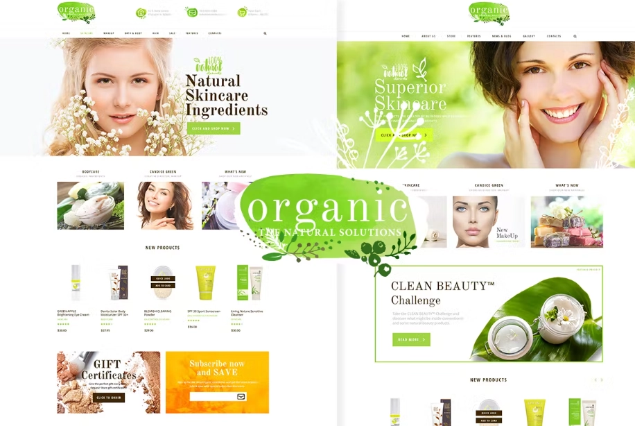 Organic Beauty 1.4.3 GPL Theme