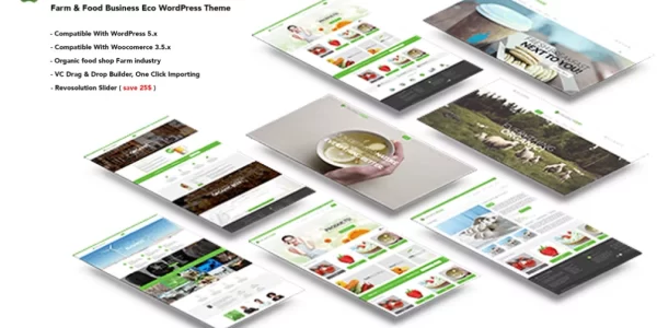 Organic Food Farm Food Business Eco WordPress 1.3.1 GPL Theme