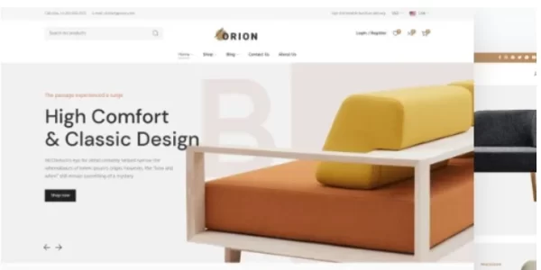Orion eCommerce theme for furniture, handmade and decor 1.3.1 GPL Theme