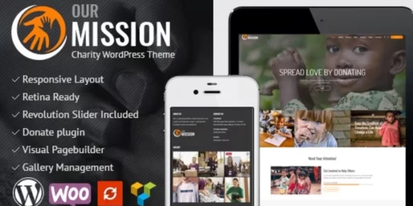 Our Mission Charity WordPress Theme 1.0.6 GPL Theme