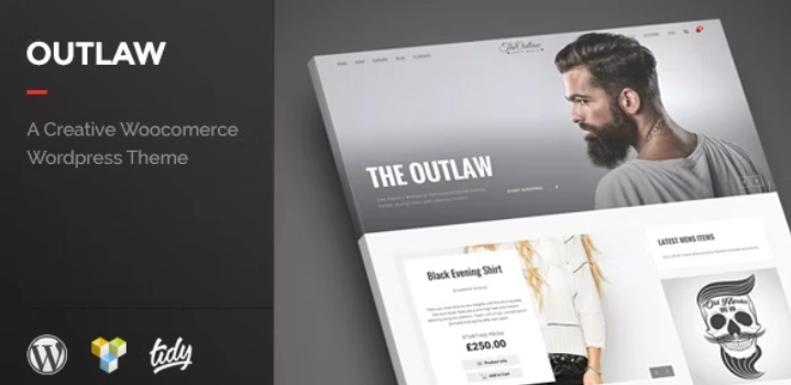 Outlaw Stylish WooCommerce WordPress Theme 1 GPL Theme
