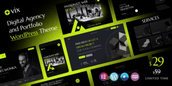 Ovix – Digital Agency Creative Portfolio WordPress Theme 1.0.0 GPL Theme