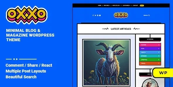 Oxxo Blog Magazine WordPress Theme 1.0.1 GPL Theme