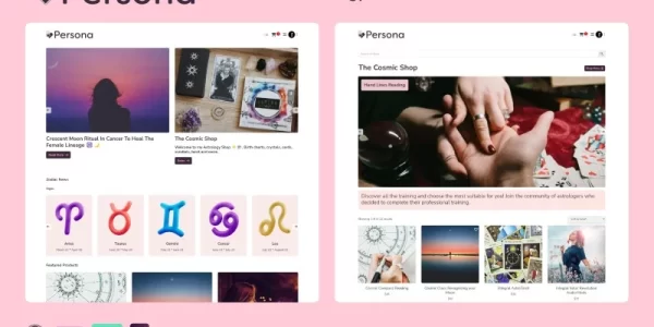 PERSONA Astrology Influencer WordPress Theme 1.0 GPL Theme
