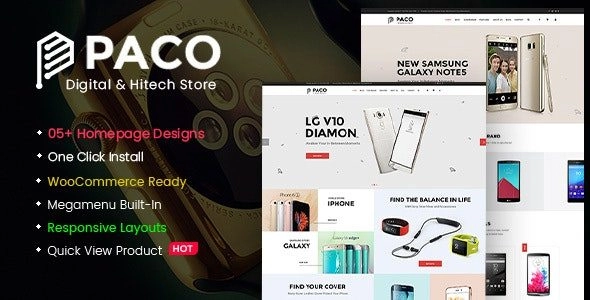 Paco Responsive Woocommerce WordPress Digital Theme 1.2.11 GPL Theme