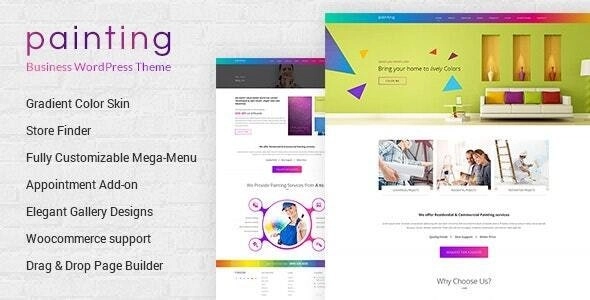 Paint Painting Company WordPress Theme 3.0 GPL Theme